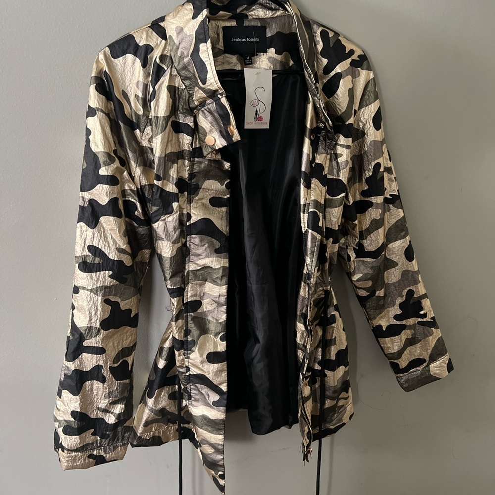 Green , and Brown camouflage jacket